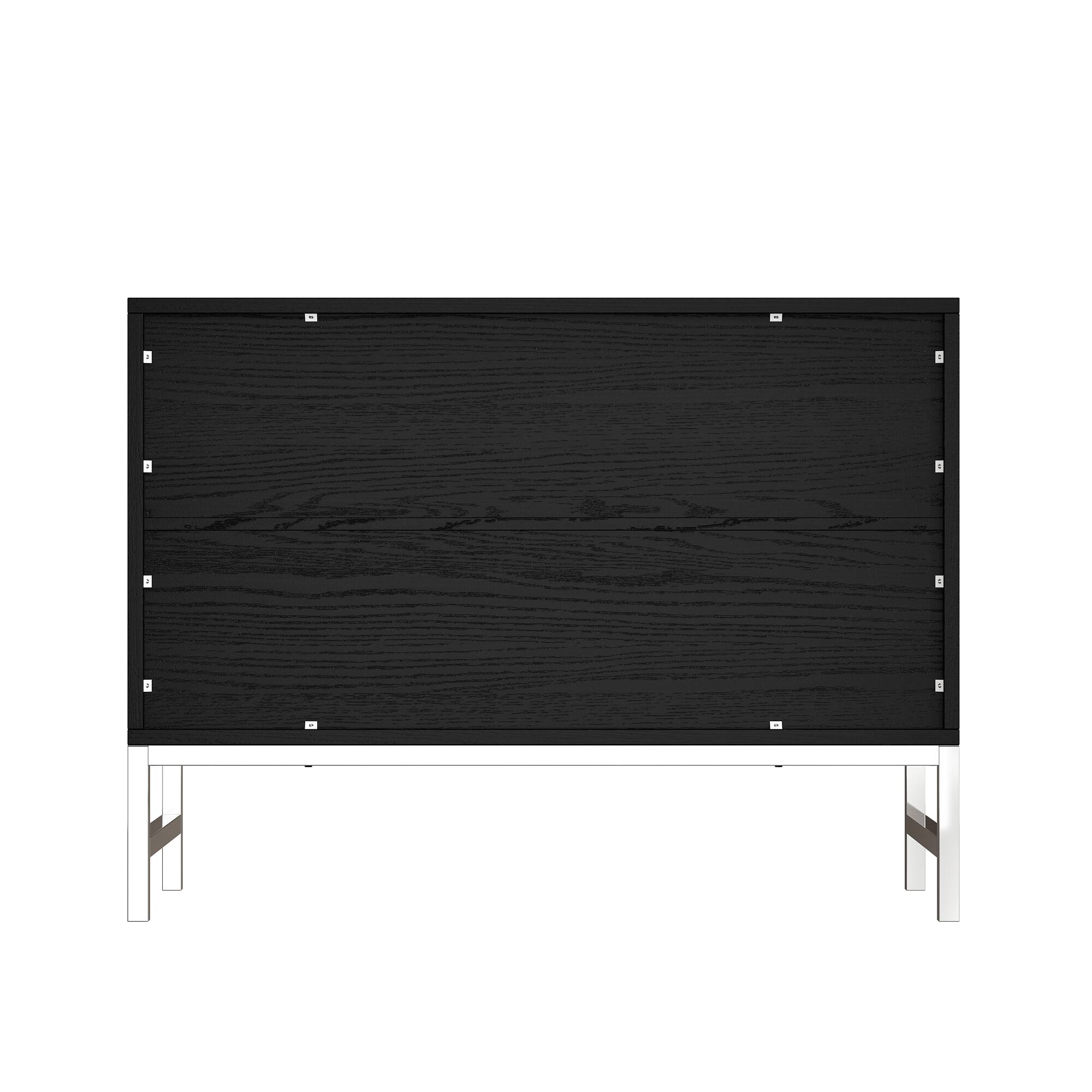 Back. Famapy - Famapy Bedside Table 3 Drawers Dresser Elevate Bedroom Style with Functional Flair - Black.