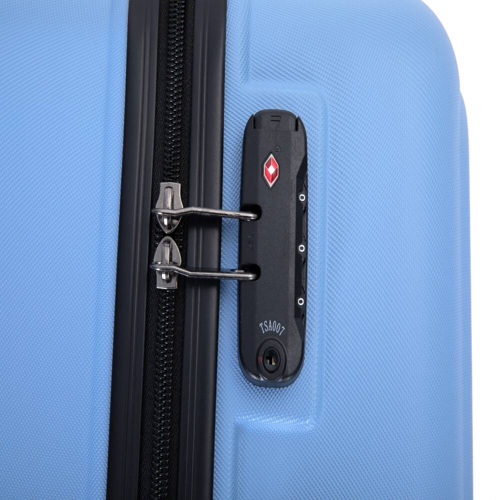 Alt View 9. Ropilly - Ropilly 3 Piece Luggage Set Hardshell Suitcase with Wheels Light Blue - Light Blue.