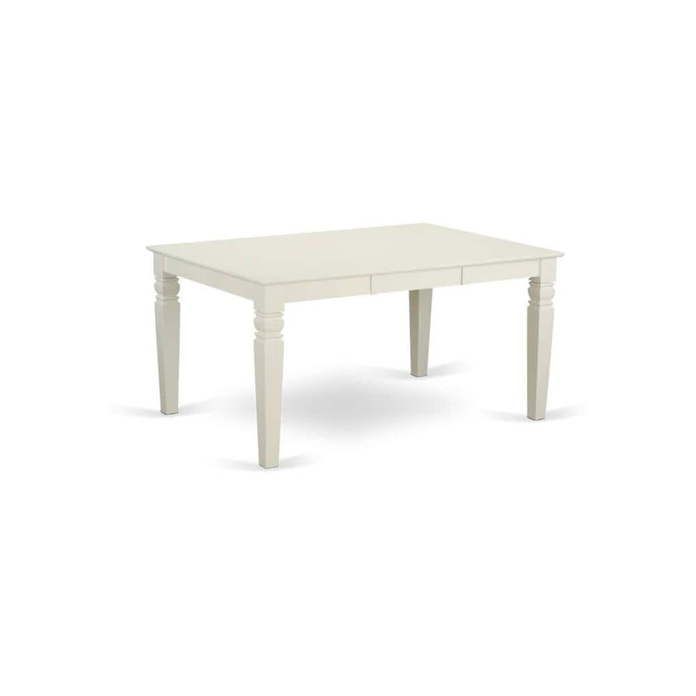 East West Furniture - Weston Rectangular Dining Table with 18 in butterfly Leaf - Linen White price history on PriceWatchPro