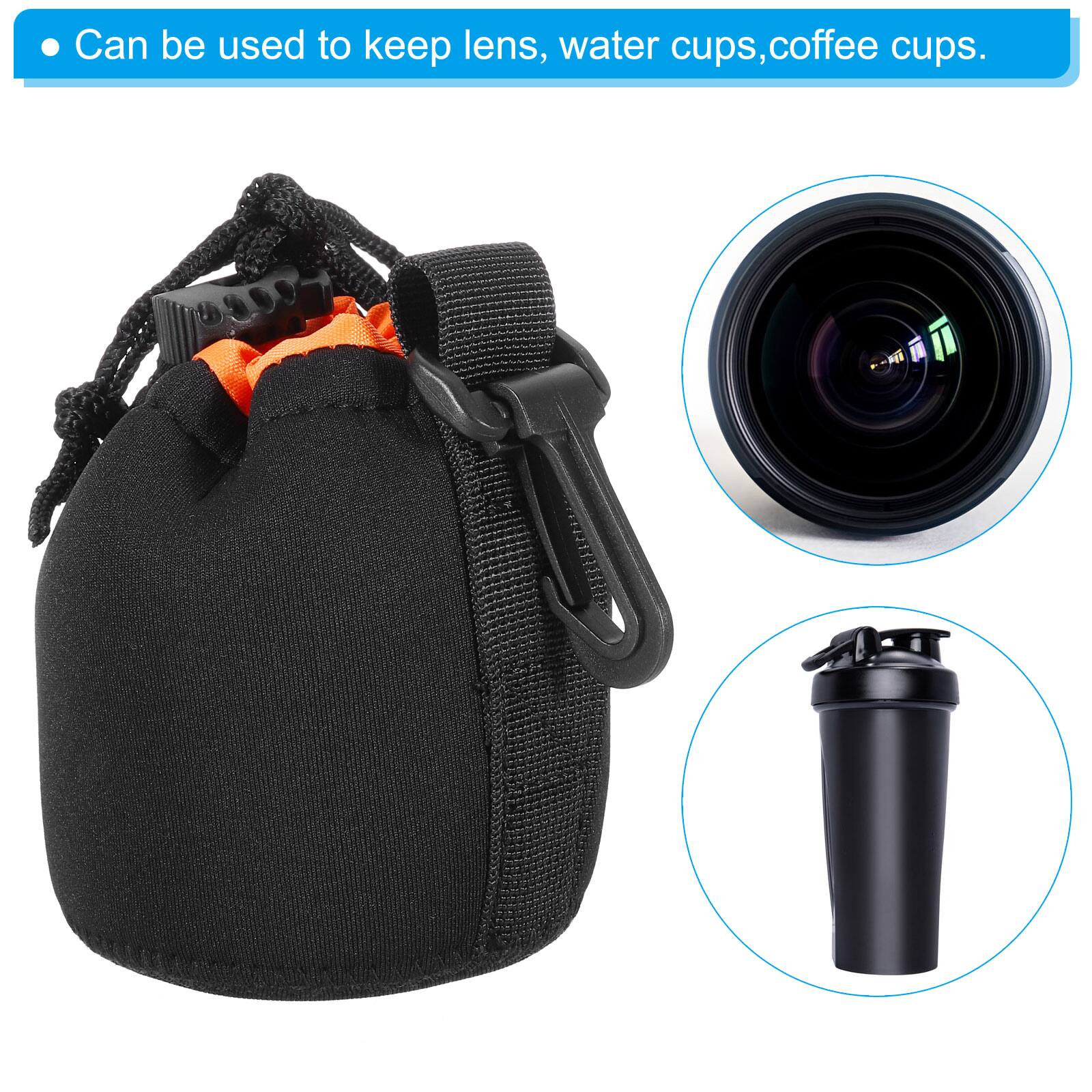 Can be used to keep lens, water cups, coffee cups.