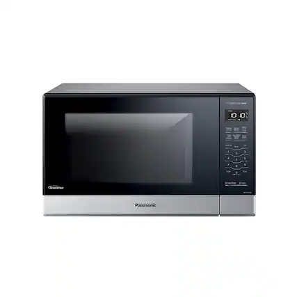 Genius 1000W
Panasonic
Inverter
Stop/Reset Start
Web Recipes
Sensor Cooking
Reheat
Defrost
Power
Timer
Clock
0:00
1 2 3
4 5 6
7 8 9
0
Panasonic