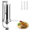 Front. VEVOR - Sausage Stuffer, 5LBS/3L Capacity, 304 Stainless Steel Vertical Sausage Stuffer, Sausage Filling Machine - Silver.