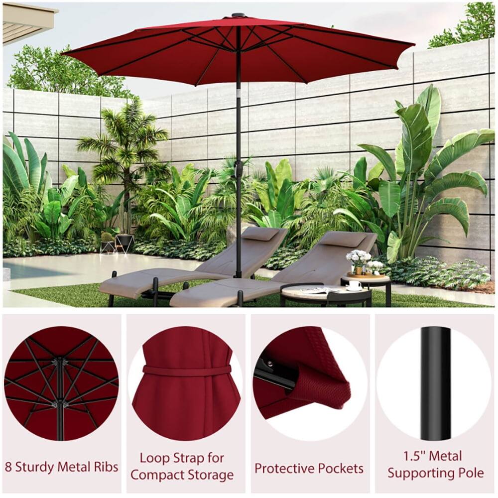 Loop Strap for 1.5" Metal  
8 Sturdy Metal Ribs  
Protective Pockets  
Compact Storage  
Supporting Pole