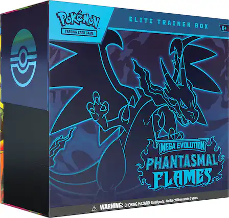 Pokémon
Trading Card Game
Elite Trainer Box
6+
Mega Evolution
Phantasmal Flames
Warning: Choking Hazard Small parts. Not for children under 3 years.