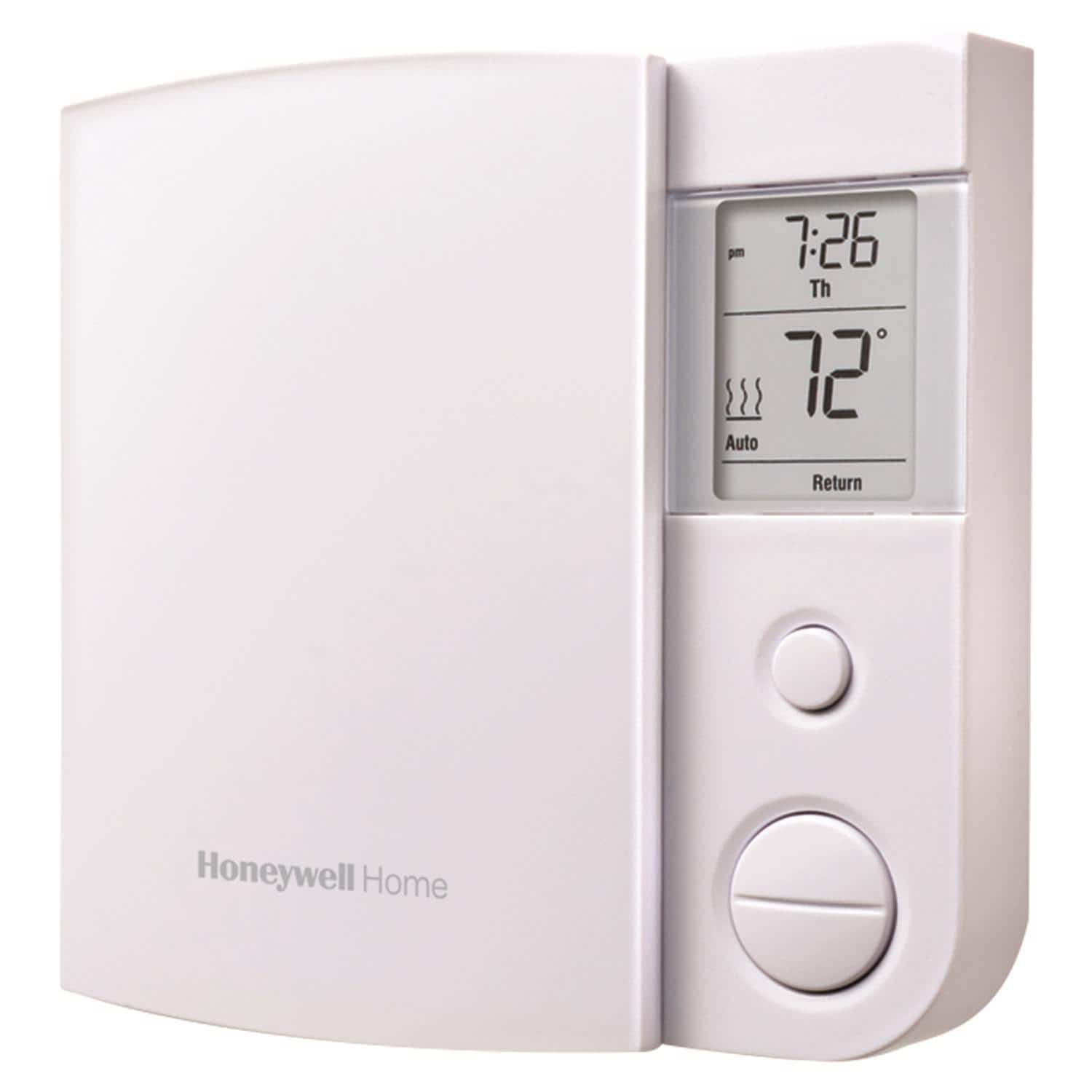Honeywell - Home Heating and Cooling Push Buttons Programmable Baseboard Thermostat