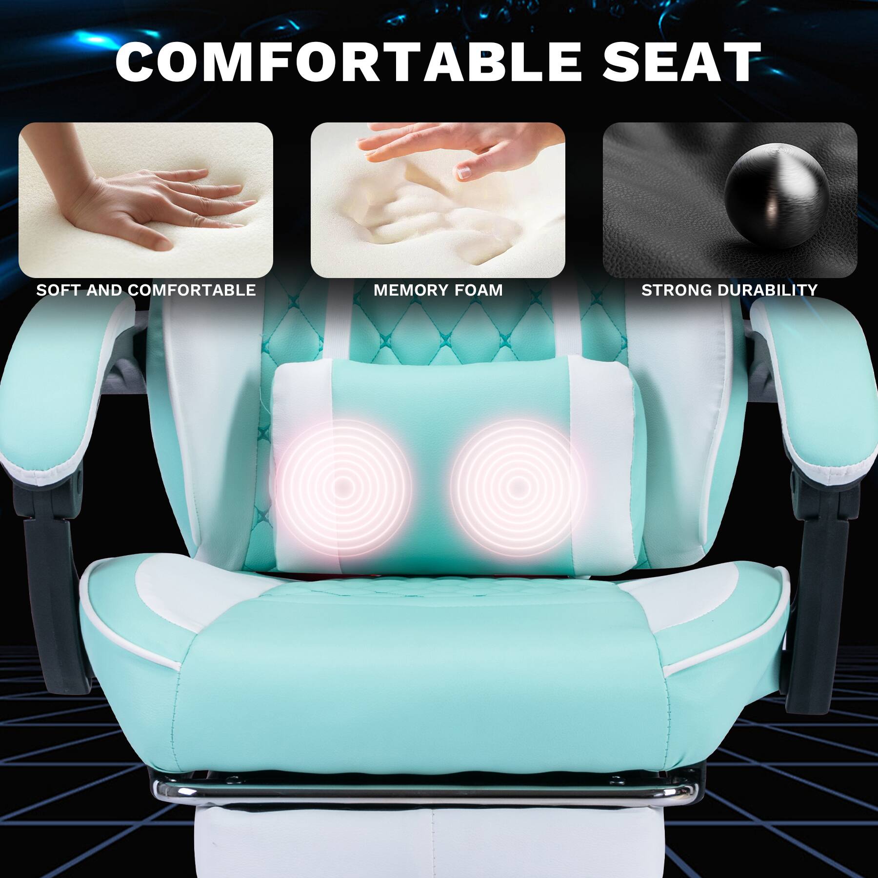 COMFORTABLE SEAT

- SOFT AND COMFORTABLE
- MEMORY FOAM
- STRONG DURABILITY