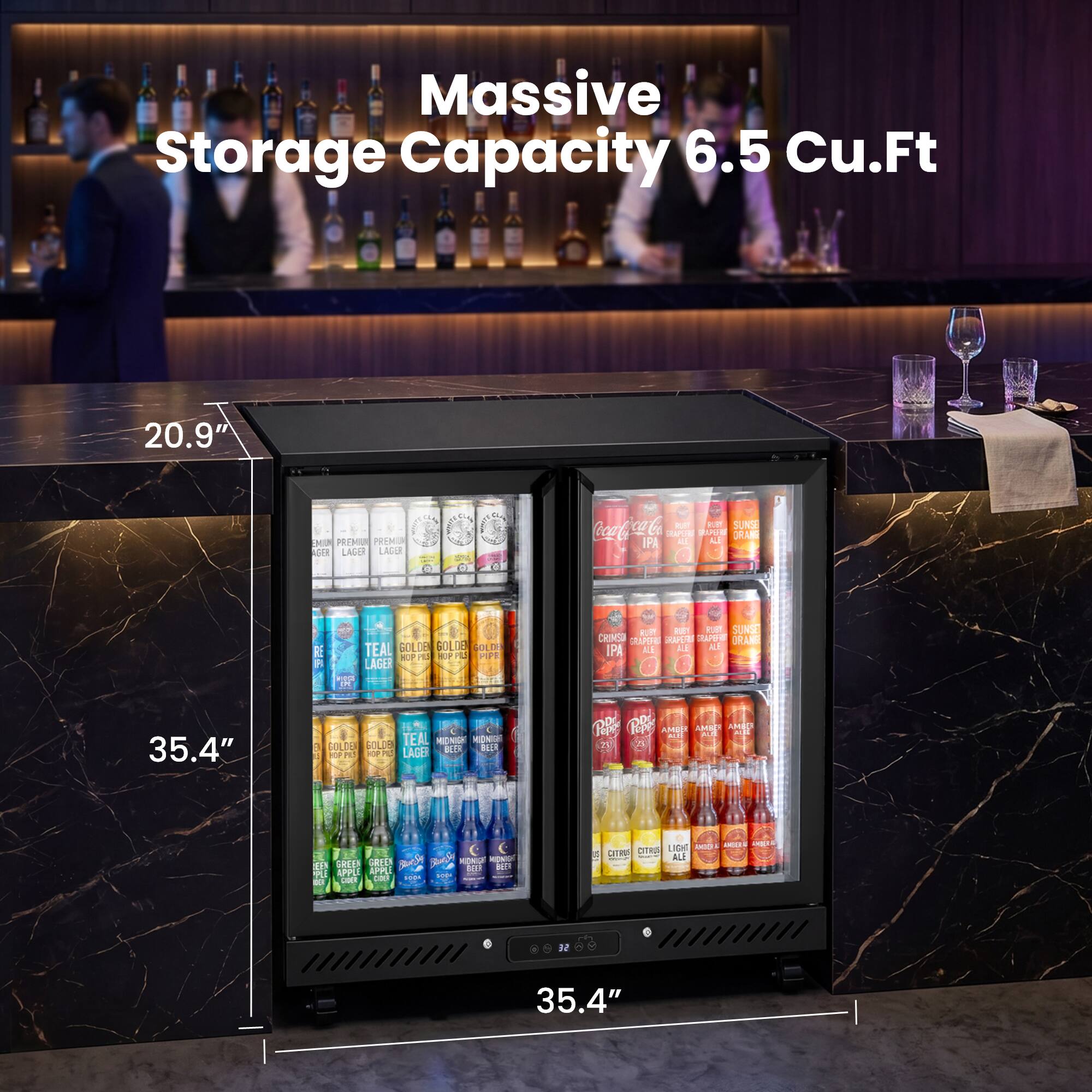 Massive Storage Capacity 6.5 Cu.Ft

20.9" x 35.4"