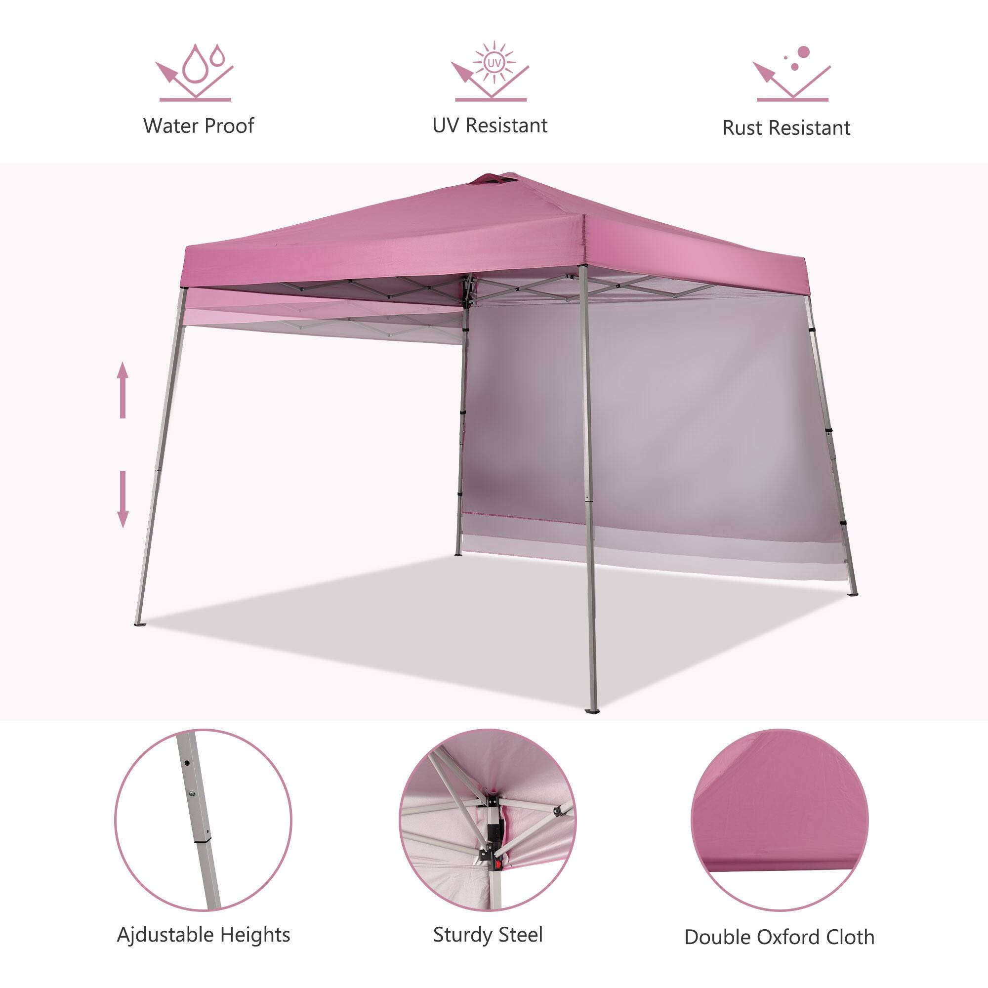 UV Water Proof UV Resistant Rust Resistant Adjustable Heights Sturdy Steel Double Oxford Cloth