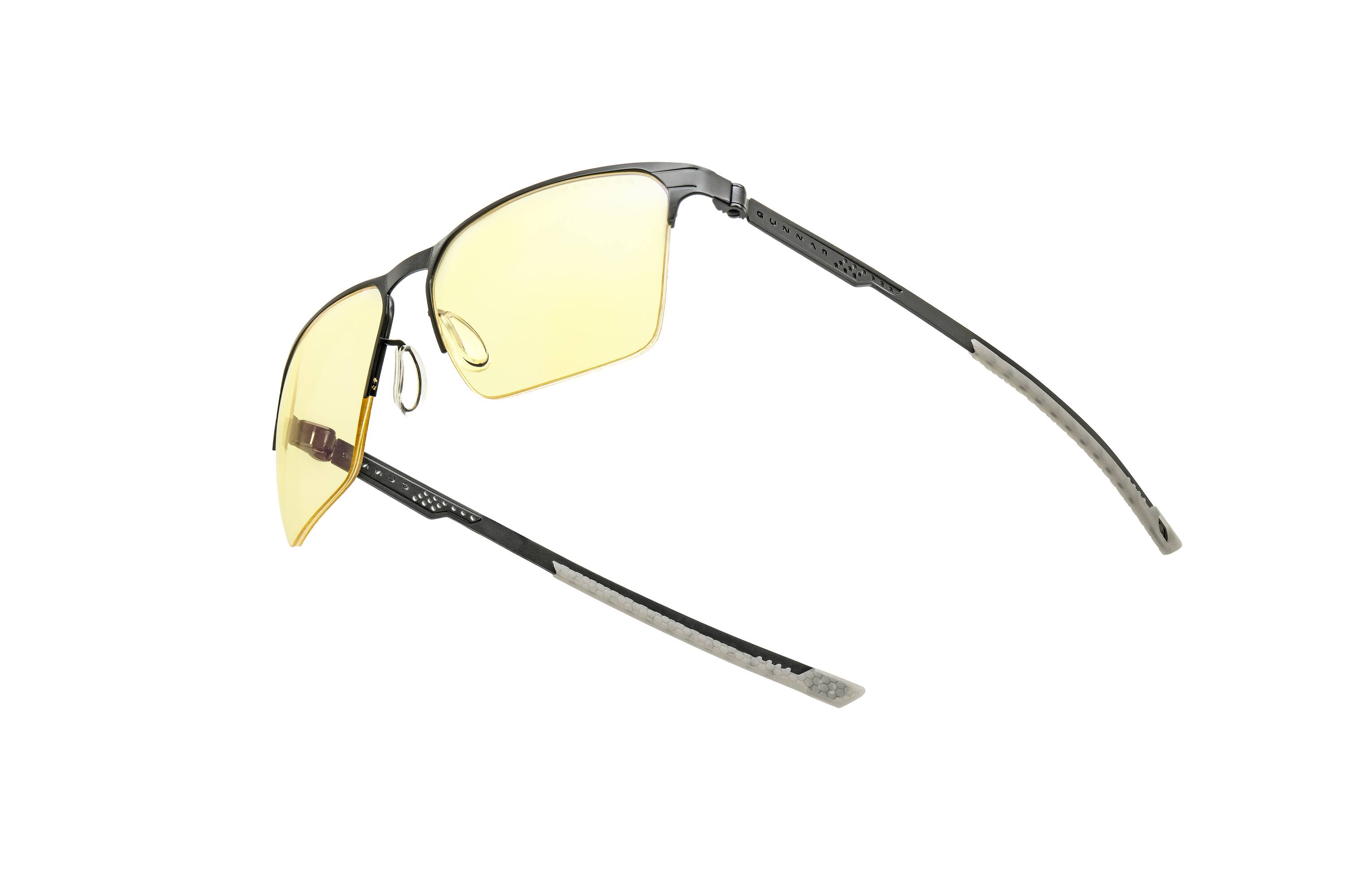 Left. GUNNAR - Echo Pro eSports Performance Level Computer Glasses with Blue Light Reduction, Amber Lenses - Onyx.