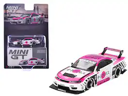 Mini GT - Nissan LB-Super Silhouette S15 Silvia RHD #99 Auto Finesse SEMA 2023 White Pink Limited Edition 1/64 - Pink, White