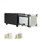 Front. VEVOR - Electric French Fry Cutter, Potato Slicer with 1/2-Inch and 3/8-Inch Stainless Steel Blades, Potato Cutter Chopper - Black.