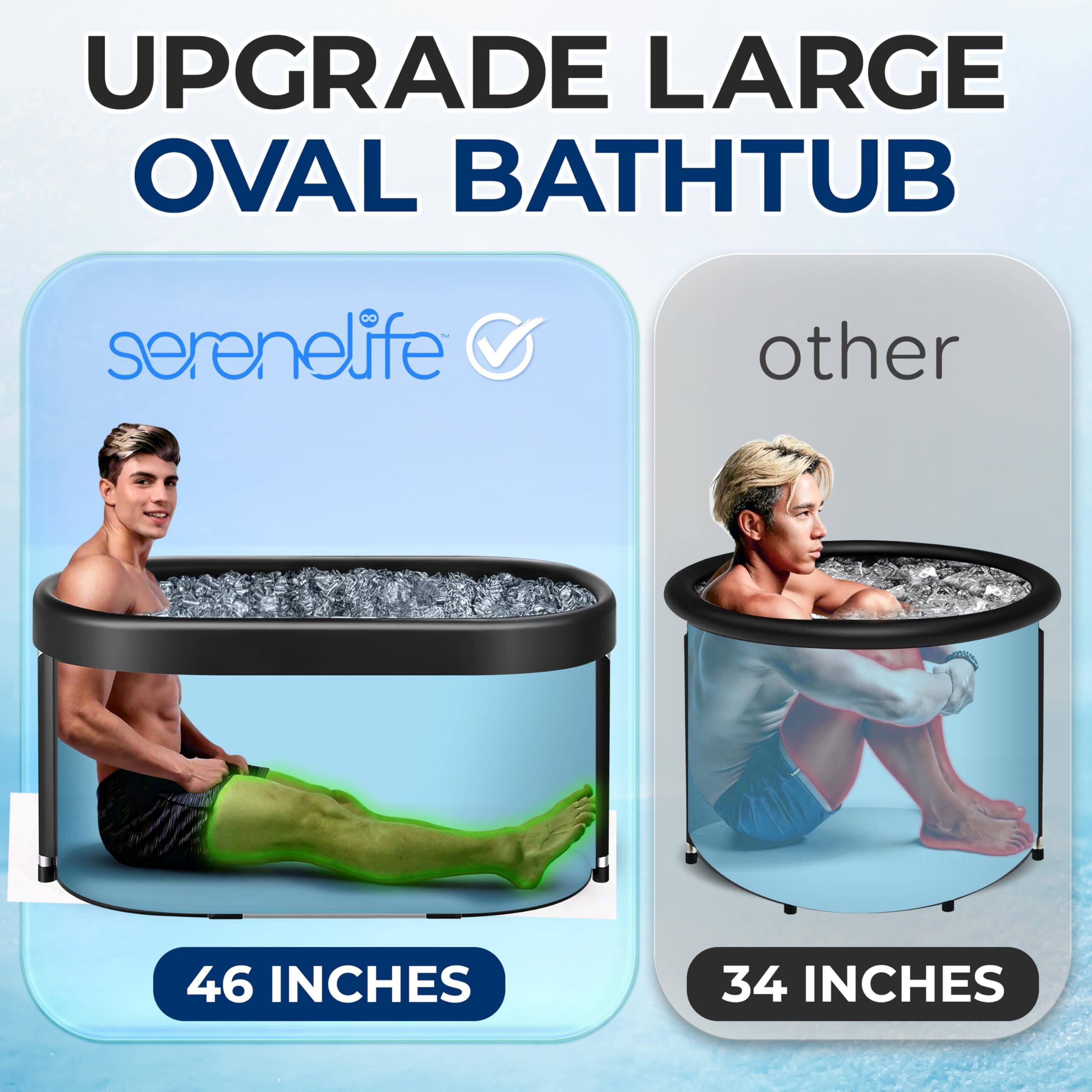 UPGRADE LARGE OVAL BATHTUB

serenelife  
46 INCHES

other  
34 INCHES