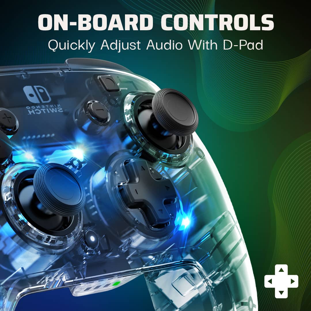 ON-BOARD CONTROLS Quickly Adjust Audio With D-Pad NINTENDO SWITCH.