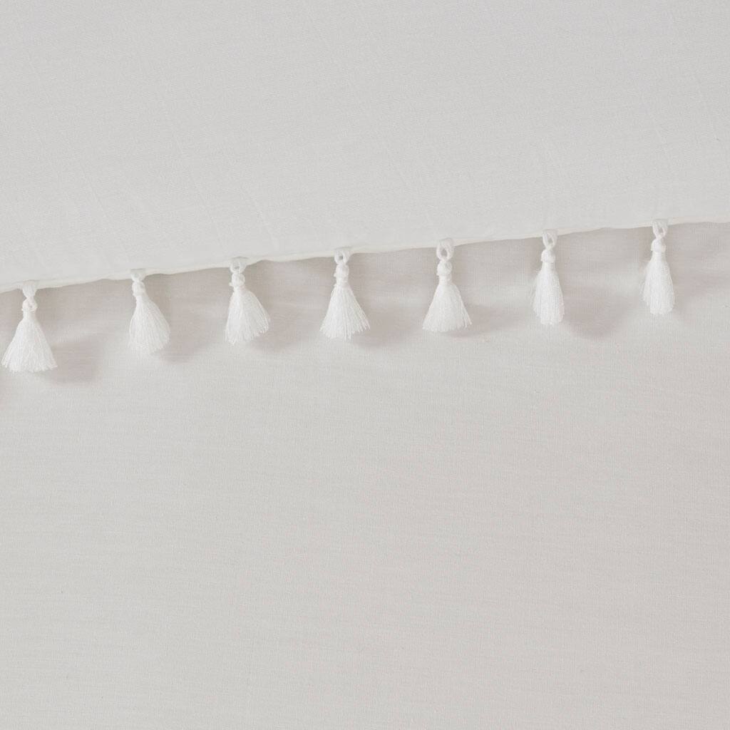 Alt View 4. Gracie Mills - Gracie Mills Clare 3-Piece Bohemian Cotton Duvet Cover Set - Ivory.