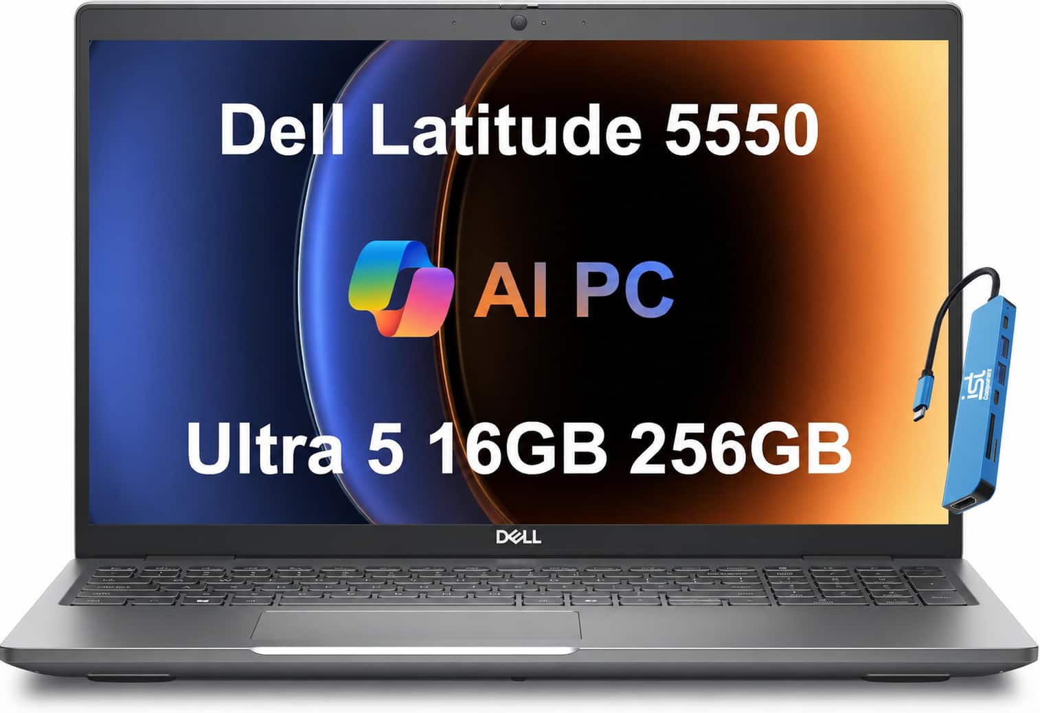 Dell - Latitude 5550 15.6"FHD Business AI Laptop - Intel Core Ultra 5 - 16GB RAM - 256GB SSD - Thunderbolt - Backlit - Win11Pro - Gray