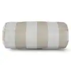 Front. Majestic Home - Bolster Pillow Vertical Stripe Sand - Beige.