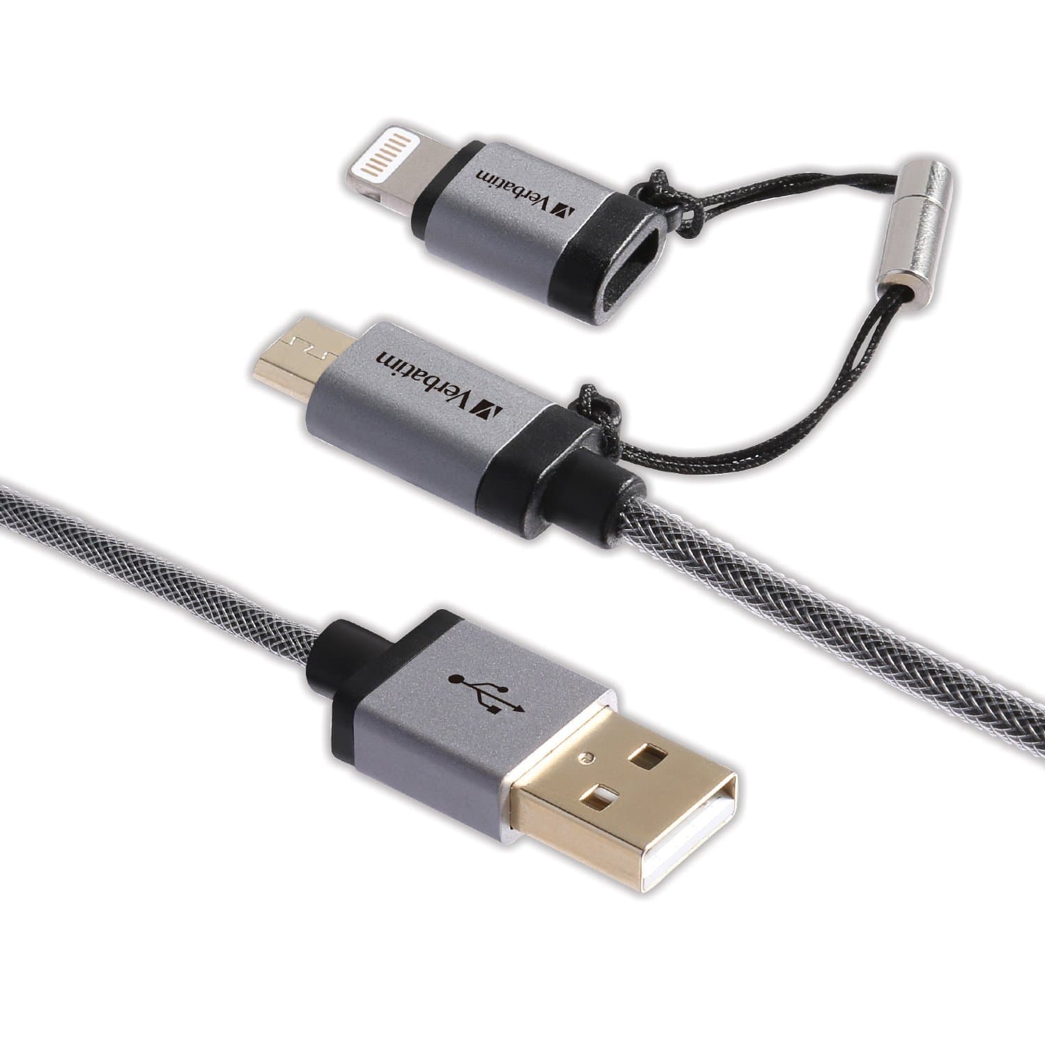 Verbatim - Sync/Charge Lightning/Micro-USB Data Transfer Cable