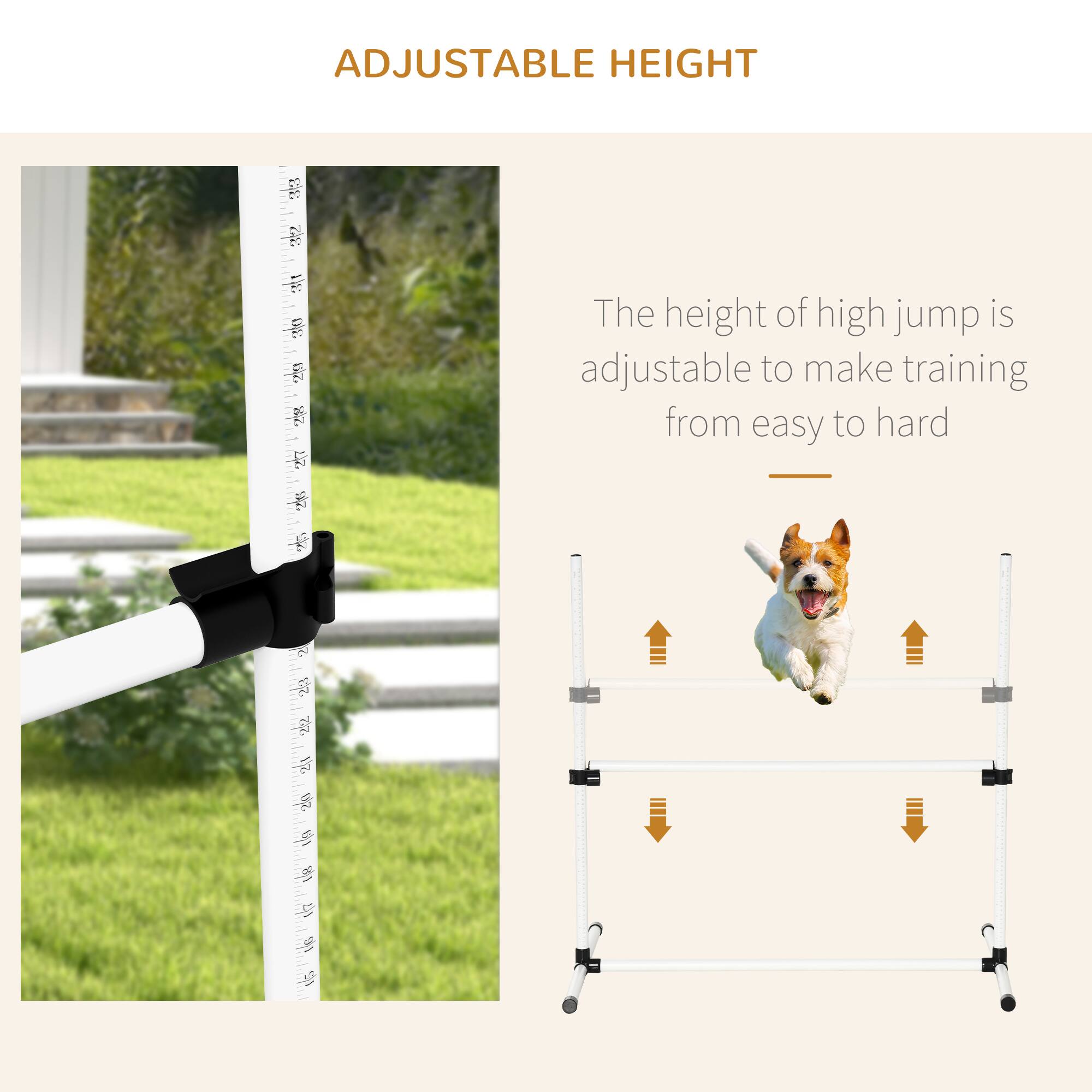 ADJUSTABLE HEIGHT

The height of high jump is adjustable to make training from easy to hard.