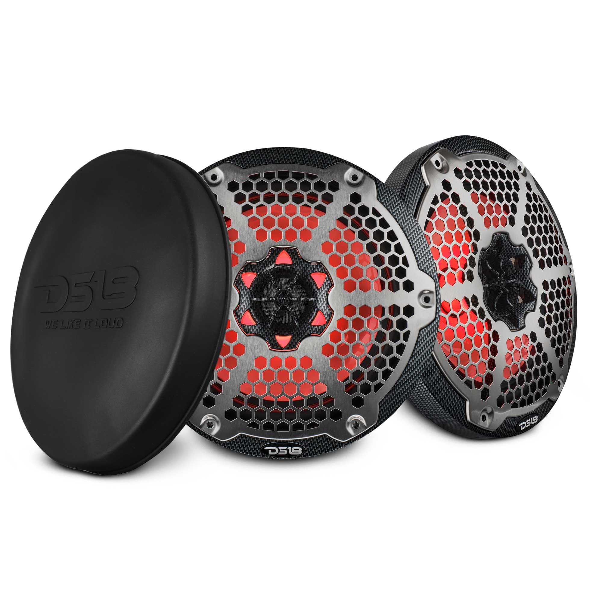 "DS18 Audio - NXL 8"" 2-way Coaxial Speaker with RGB LED Lights, Built-in Driver and Grille (Pair), 125W RMS 4-Ohm" price history on PriceWatchPro