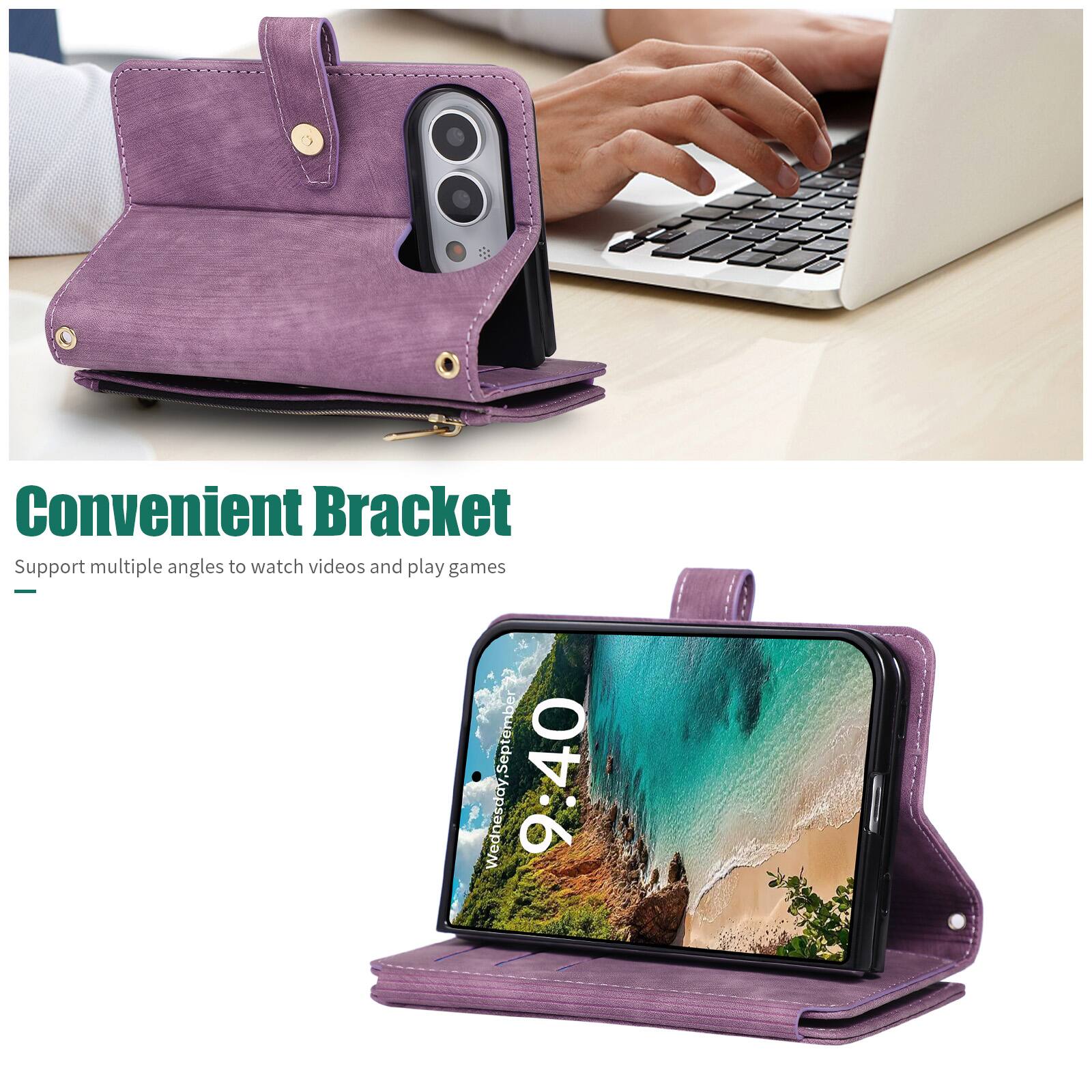 Convenient Bracket  
Support multiple angles to watch videos and play games  

September 9:40 Wednesday, Sep 6
