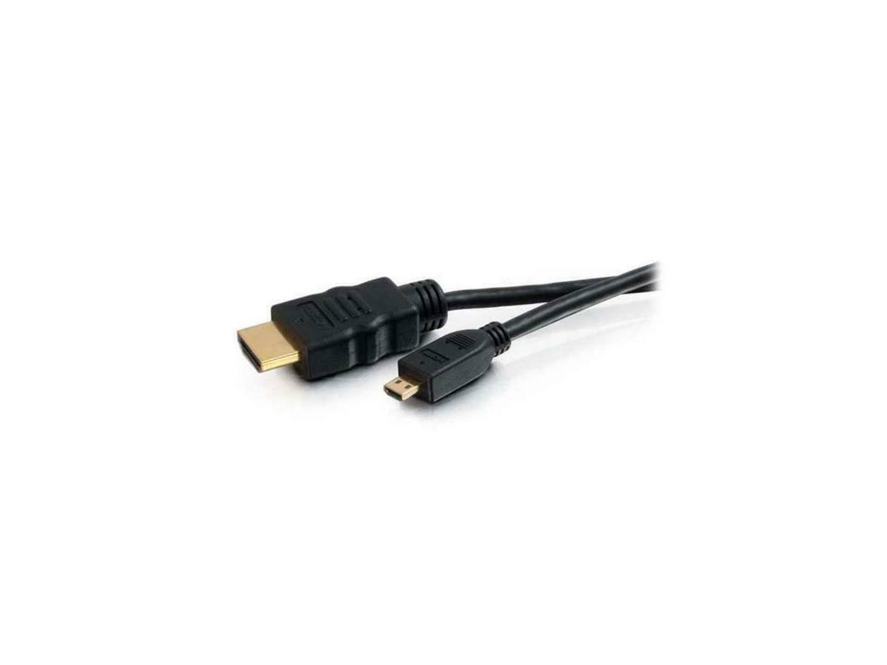 Alt View 3. Cables to Go - C2G 50615 4K UHD High Speed HDMI to Micro HDMI Cable (60Hz) with Ethernet for 4K Devices, Black (6 Feet, 1.82 Meters).