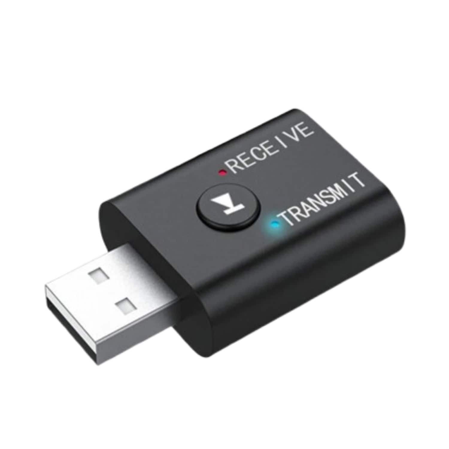 Stock Preferred - 1Pack Bluetooth 5.0 2-in-1 Audio Transmitter & Receiver Adapter - Black