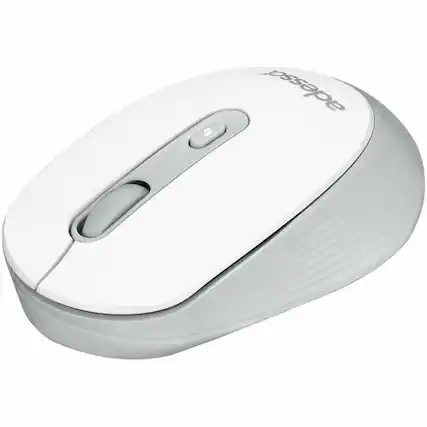 Front. Adesso - Adesso Wireless Mouse with AI CoPilot Shortcut Button (White) - Optical - Wireless - 30 ft - Radio Frequency - 2.40 GHz - White.
