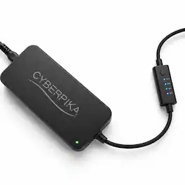 Cyberpika - Smart eBike Charger for 48V Lithium-Ion Batteries – 54.6V 3A Fast Charger with Adjustable 80%/100% Charging