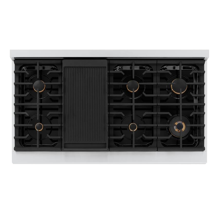 48 In Cooktop ZLINE 48 in. Wide 8 Burner AutographParamount Gas Cooktop with ...