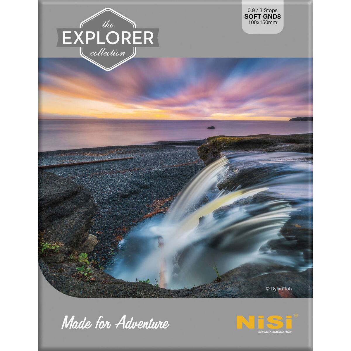 the EXPLORER collection  
0.9/3 Stops SOFT GND8  
100x150mm  
Made for Adventure  
Dylan Toh  
Nisi  
BEYOND IMAGINATION
