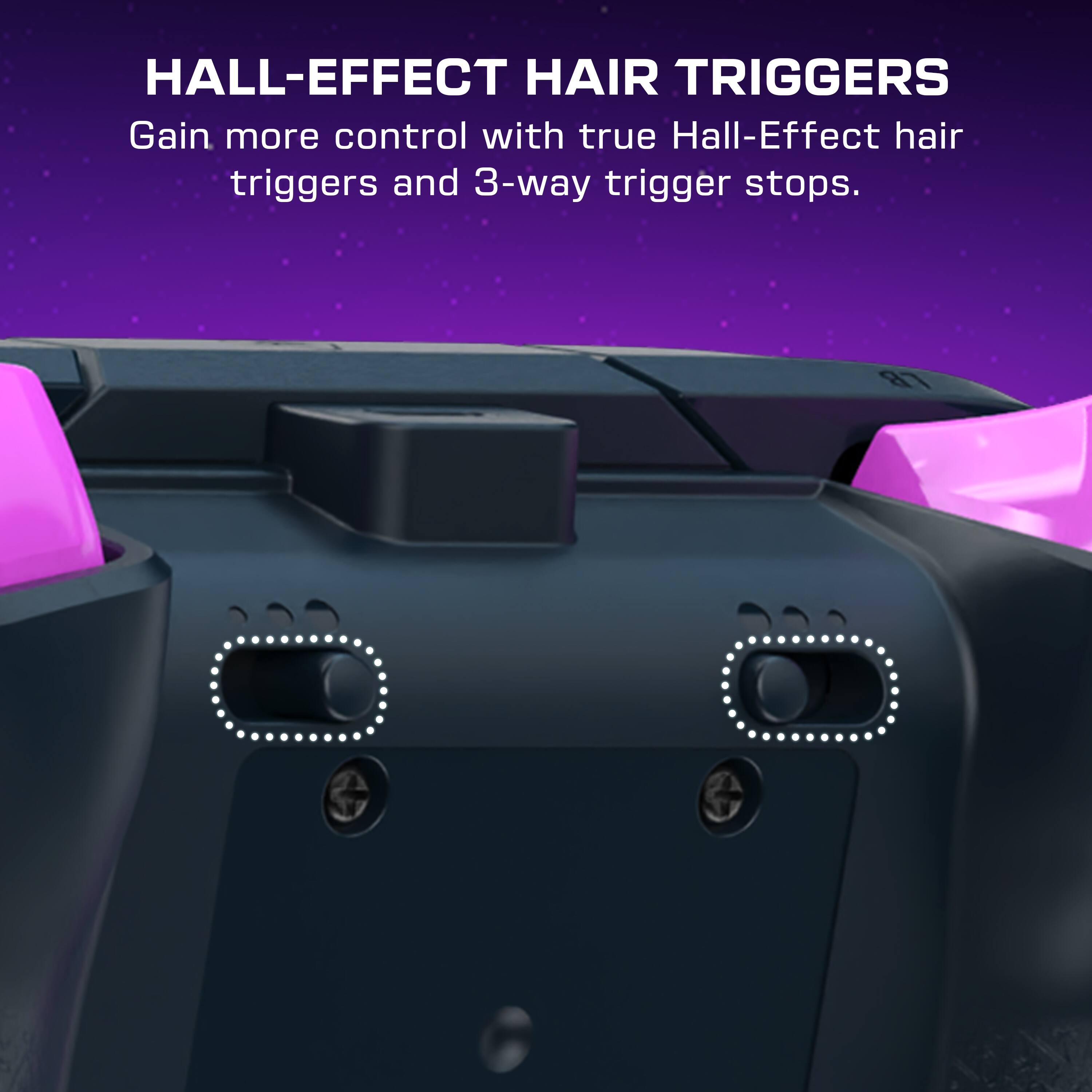 HALL-EFFECT HAIR TRIGGERS  
Gain more control with true Hall-Effect hair triggers and 3-way trigger stops.