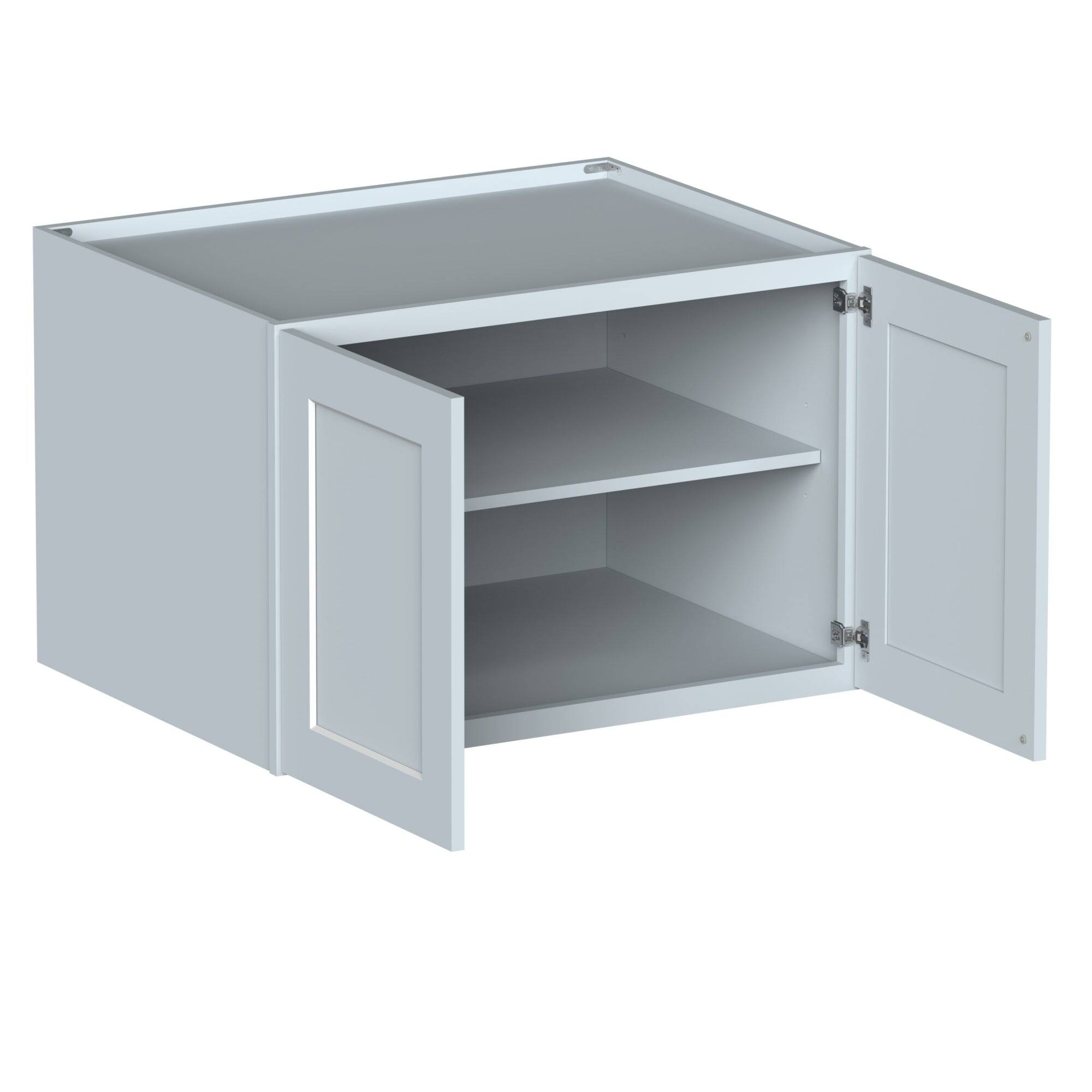 Alt View 2. Boyel Living - Dove Gray Deep Wall Cabinets 24.Wx27in.H Ready to Assemble Kitchen Cabinets 2Doors HDF Door - DOVE GRAY.