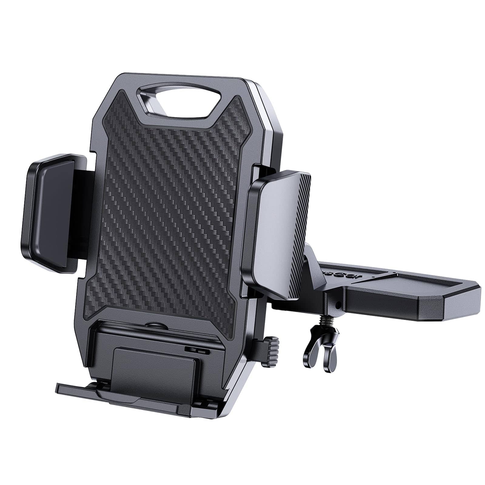 PARKER SLATER - Sturdy Cd Slot Phone Mount With One Hand Operation Design Hands-free Car Holder Universally Compatible All & Android - Carbon Fiber
