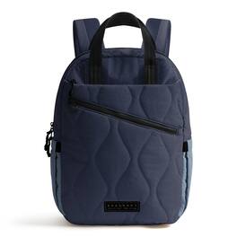 Bagsmart - Paz 23L Quilted Travel Backpack Lightweight Water-Repellent Daypack for 15.6 Inch Laptop Work School Underseat - Dark Blue