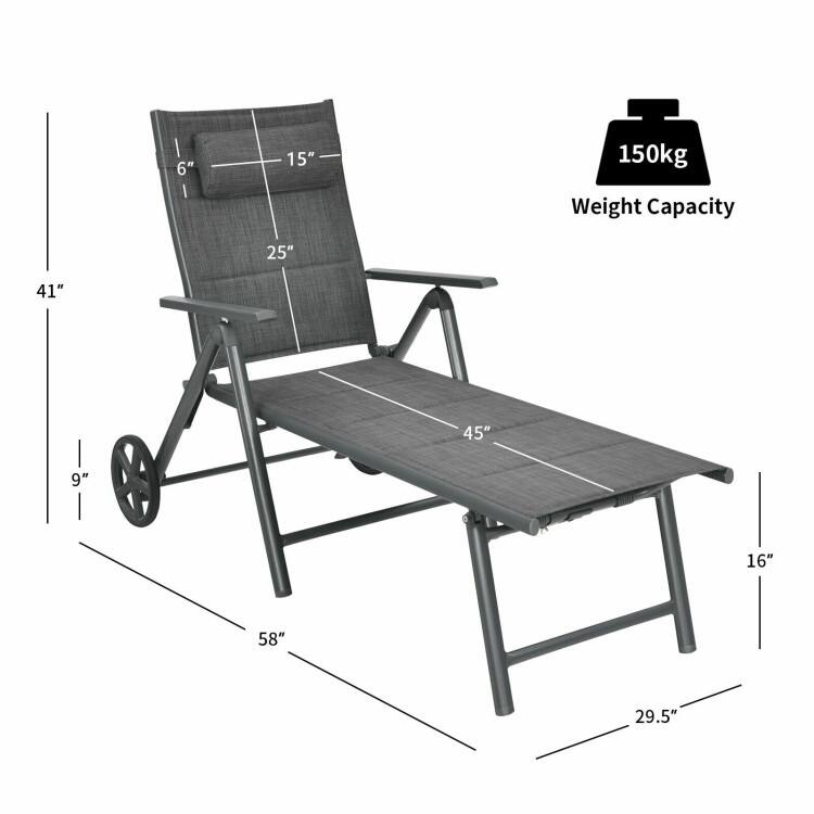 6" x 15" x 25" x 41" x 9" x 45" x 16" x 58" x 29.5"  
150kg Weight Capacity