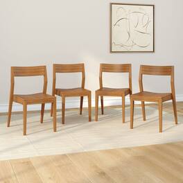 Plank+Beam - Modern Dining Chair 4-Pack - Pecan