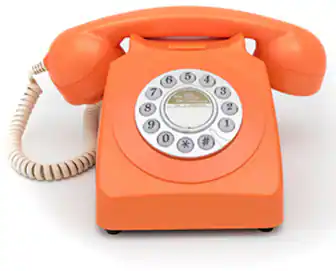 PopMarket - GPO Retro GPO746DPBOR 746 Desktop Push Button Telephone - EQUIPMENT - Orange