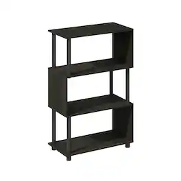 FurniFact - Wooden bookcase with simple design and sturdy construction - Espresso