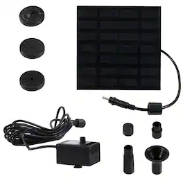 Sunnydaze - 40 GPH Solar Fountain Water Pump Kit - 20 in Lift - Black
