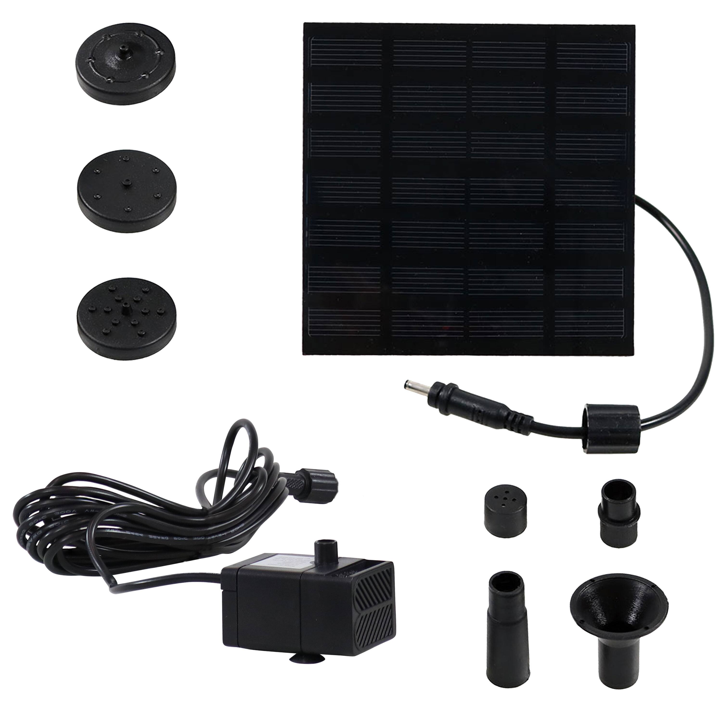 Sunnydaze - 40 GPH Solar Fountain Water Pump Kit - 20 in Lift - Black