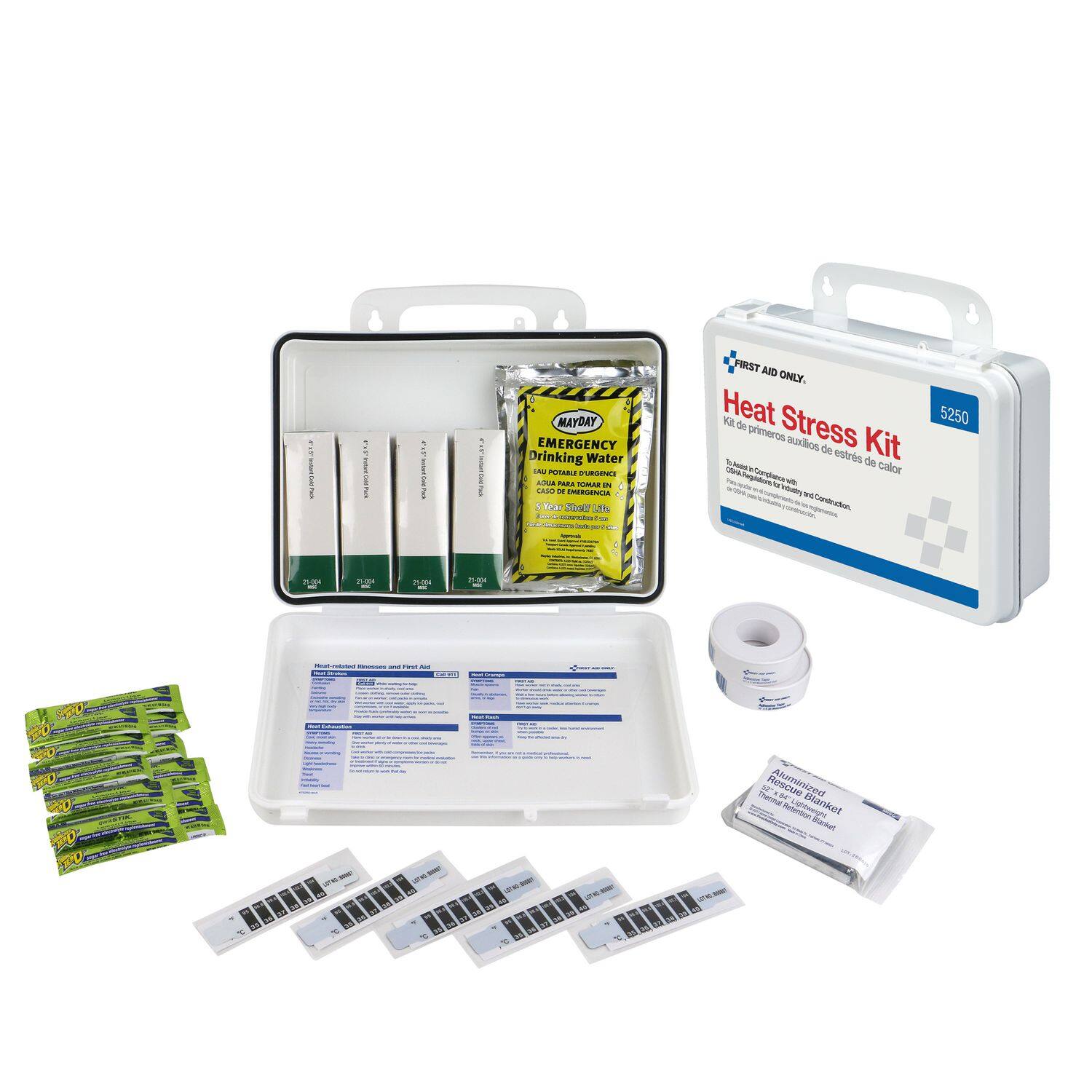 I I i I I U MAYDAY EMERGENCY Drinking Water E POTR tuESSTY AIMAA PARA A a CANB - SRFEATA 1 Tear Stalf LT - - - FIRST AD ONLY. Heat Ya e Stress primort ON suxlos de Kit  estrs de 1a - . calor tis  - Vury - Cordrton 5250 P P - -o - I  - AE PO-D  SD D0 - - - - Reseue oF Turma Banket Aedooc Bunturt