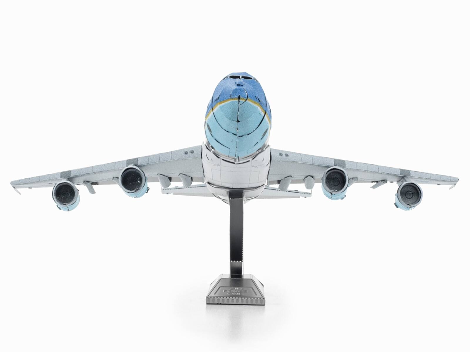 Back. Metal Earth - Model Kit Boeing 747 Transport Aircraft Air Force One Presidential Plane United States Air Force Steel Model - White.
