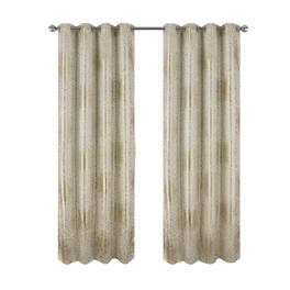 RT Designers Collection - Helena Halo Foil Blackout Polyester Window Curtain Grommet Panel 52" x 84" - Taupe