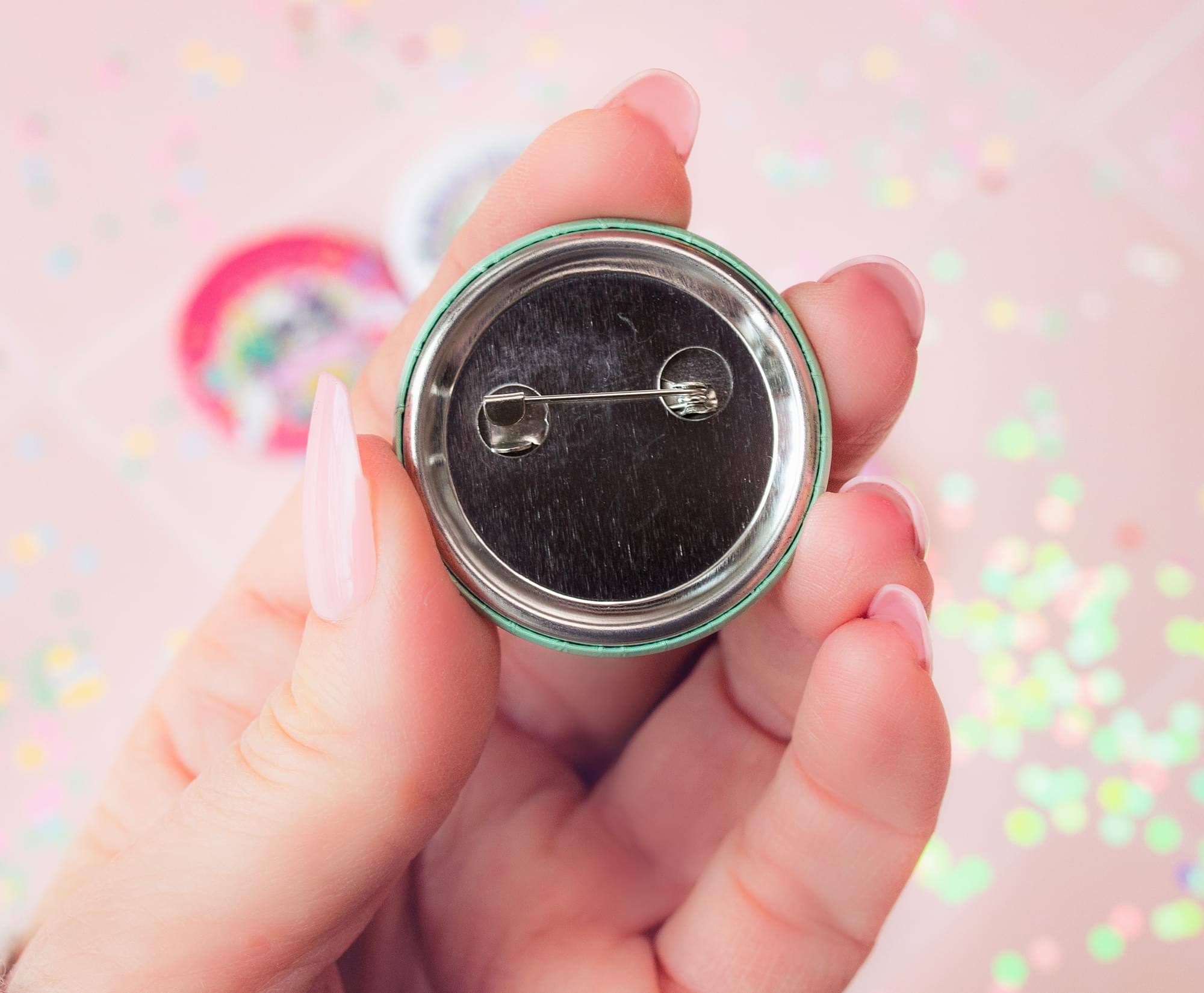 Alt View 5. Hello Kitty - Sanrio Hello Kitty Pretty Pastels 5-Piece Tin Pin Button Set - Pink.