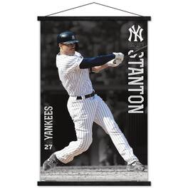 Trends International - Giancarlo Stanton New York Yankees 24'' x 34.75'' Magnetic Framed Players Poster - Multicolor
