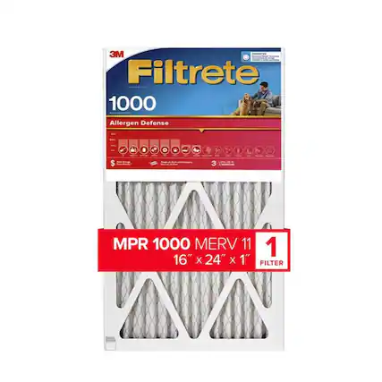 3M Filtrete 1000 Allergen Defense - MPR 1000 MERV 11 16" X 24" X 1" FILTER