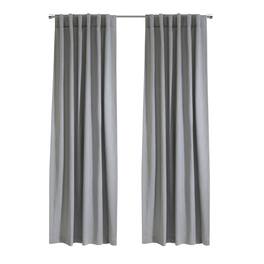 Commonwealth Home Fashions - Habitat Mulberry Light Filtering Functional Dual Header Curtain Panel for Windows 54" x 95" Grey - Gray