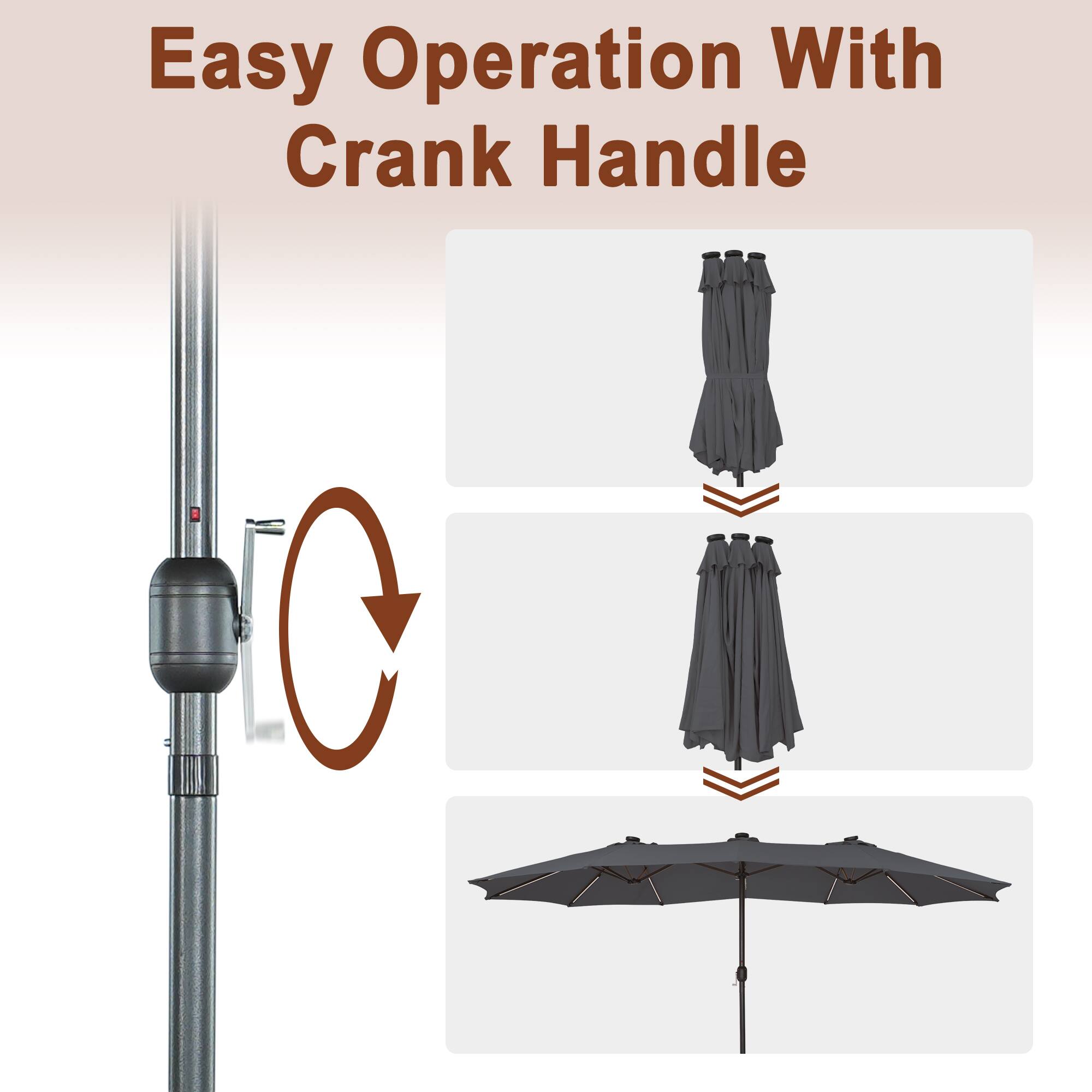 Easy Operation With Crank Handle
