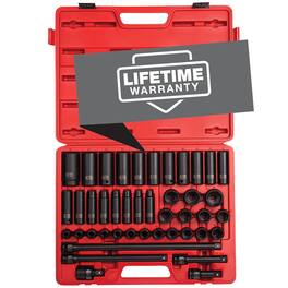 JETRANSPORT - 2569 1/2" Drive Master Impact Socket Set 43piece Metric 9mm - 30mm Standard/deep Cr-mo Alloy Steel - 43-piece Metric