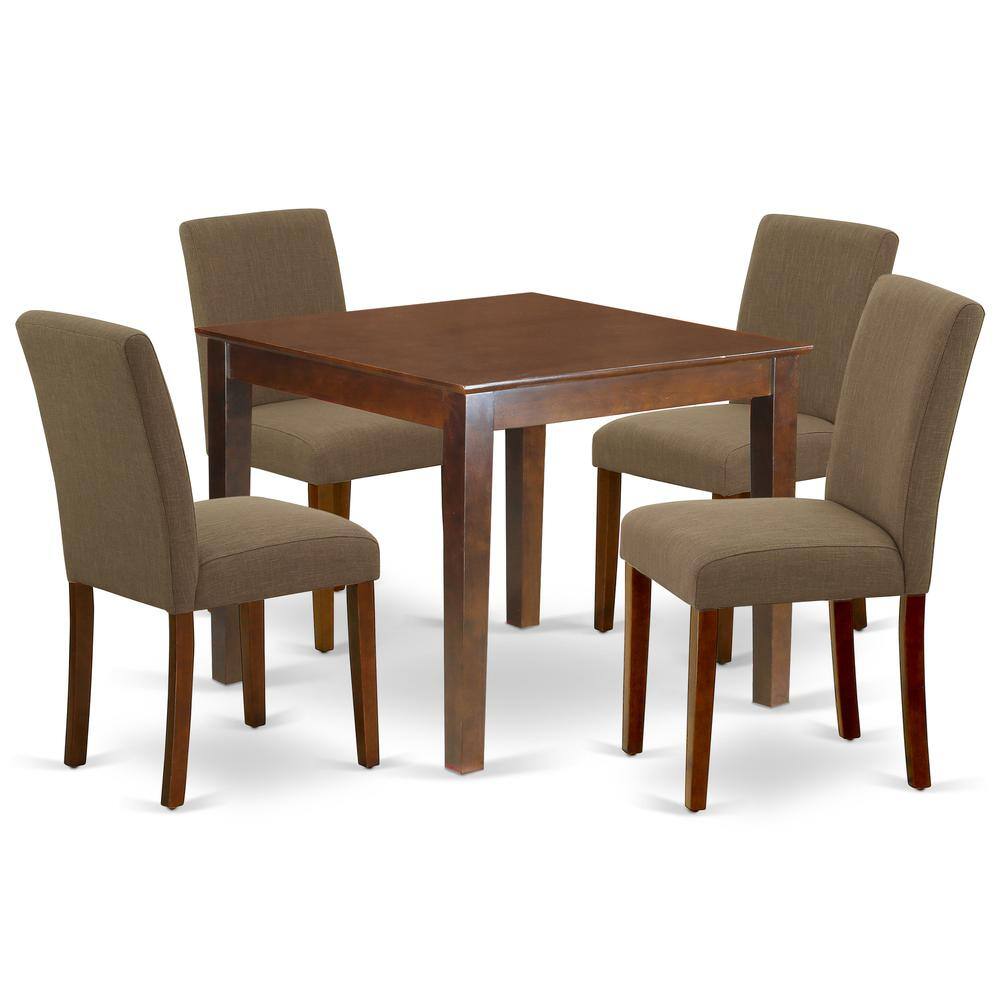 Back. East West Furniture - Dining Room Set Mahogany - Brown.